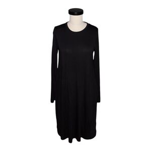 J. Crew Black Swingy Long Sleeve Dress